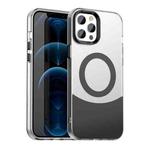 For iPhone 14 Pro Color Blocking Series MagSafe Magnetic PC Hybrid TPU Phone Case(Black)