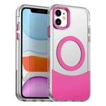 For iPhone 11 Color Blocking Series MagSafe Magnetic PC Hybrid TPU Phone Case(Red)