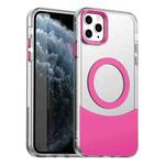 For iPhone 11 Pro Color Blocking Series MagSafe Magnetic PC Hybrid TPU Phone Case(Red)