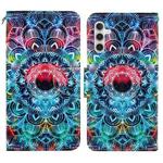 For Samsung Galaxy S25 5G Colored Drawing Pattern Leather Phone Case(Mandala)