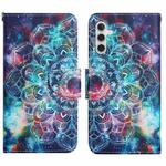 For Samsung Galaxy S25 5G Colored Drawing Pattern Leather Phone Case(Star Mandala)