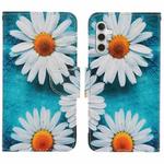 For Samsung Galaxy S25+ 5G Colored Drawing Pattern Leather Phone Case(Daisy)