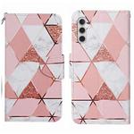 For Samsung Galaxy S25+ 5G Colored Drawing Pattern Leather Phone Case(Marble)