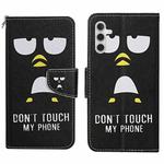 For Samsung Galaxy S25+ 5G Colored Drawing Pattern Leather Phone Case(Penguin)