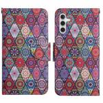 For Samsung Galaxy S25+ 5G Colored Drawing Pattern Leather Phone Case(Diamond Kaleidoscope)