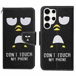 For Samsung Galaxy S25 Ultra 5G Colored Drawing Pattern Leather Phone Case(Penguin)