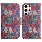 For Samsung Galaxy S25 Ultra 5G Colored Drawing Pattern Leather Phone Case(Diamond Kaleidoscope)