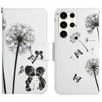 For Samsung Galaxy S25 Ultra 5G Colored Drawing Pattern Leather Phone Case(Dandelion)