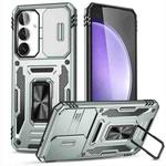 For Samsung Galaxy S24 FE 5G Armor PC Hybrid TPU Camera Shield Phone Case(Grey)