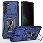 For Samsung Galaxy S25+ 5G Armor PC Hybrid TPU Camera Shield Phone Case(Navy Blue)