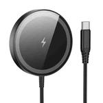 hoco CQ17 15W Ultra Colorful Display Magnetic Wireless Charger(Black)