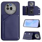 For Nothing Phone 3a Pro Skin Feel Four Card Slots Phone Case with Wrist Strap(Blue)