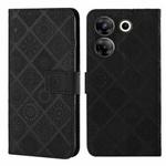 For Tecno Camon 20 Pro 5G Ethnic Style Embossed Pattern Leather Phone Case(Black)