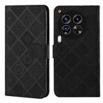 For Tecno Camon 30 Premier Ethnic Style Embossed Pattern Leather Phone Case(Black)