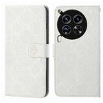 For Tecno Camon 30 Premier Ethnic Style Embossed Pattern Leather Phone Case(White)