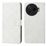 For Tecno Camon 30 Pro 5G Ethnic Style Embossed Pattern Leather Phone Case(White)