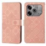 For Tecno Pova 6 / 6 Pro Ethnic Style Embossed Pattern Leather Phone Case(Pink)