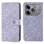 For Tecno Pova 6 / 6 Pro Ethnic Style Embossed Pattern Leather Phone Case(Purple)