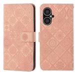 For Tecno Pova Neo 3 Ethnic Style Embossed Pattern Leather Phone Case(Pink)