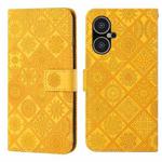 For Tecno Pova Neo 3 Ethnic Style Embossed Pattern Leather Phone Case(Yellow)