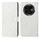 For Tecno Spark 30C Ethnic Style Embossed Pattern Leather Phone Case(White)