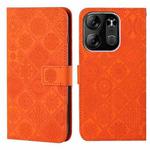 For Tecno Spark Go 2023 Ethnic Style Embossed Pattern Leather Phone Case(Orange)