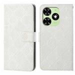 For Tecno Spark Go 2024 Ethnic Style Embossed Pattern Leather Phone Case(White)