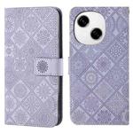 For Tecno Spark Go 1 Ethnic Style Embossed Pattern Leather Phone Case(Purple)