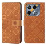 For Infinix GT 20 Pro Ethnic Style Embossed Pattern Leather Phone Case(Brown)