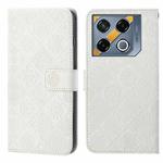 For Infinix GT 20 Pro Ethnic Style Embossed Pattern Leather Phone Case(White)