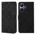 For Infinix Hot 30i Ethnic Style Embossed Pattern Leather Phone Case(Black)