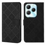 For Infinix Hot 40 / 40 Pro Ethnic Style Embossed Pattern Leather Phone Case(Black)