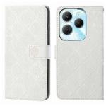 For Infinix Hot 40 / 40 Pro Ethnic Style Embossed Pattern Leather Phone Case(White)