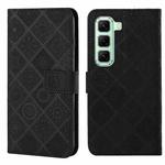 For Infinix Hot 50 4G Ethnic Style Embossed Pattern Leather Phone Case(Black)