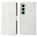 For Infinix Hot 50 5G Ethnic Style Embossed Pattern Leather Phone Case(White)