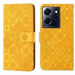 For Infinix Note 30 Ethnic Style Embossed Pattern Leather Phone Case(Yellow)