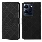 For Infinix Note 30 Ethnic Style Embossed Pattern Leather Phone Case(Black)