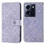 For Infinix Note 30 Ethnic Style Embossed Pattern Leather Phone Case(Purple)