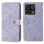 For Infinix Note 30 Pro 4G Ethnic Style Embossed Pattern Leather Phone Case(Purple)