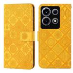 For Infinix Note 30 VIP Ethnic Style Embossed Pattern Leather Phone Case(Yellow)