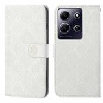 For Infinix Note 30i Ethnic Style Embossed Pattern Leather Phone Case(White)