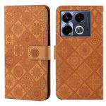 For Infinix Note 40 4G Ethnic Style Embossed Pattern Leather Phone Case(Brown)