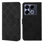 For Infinix Note 40 4G Ethnic Style Embossed Pattern Leather Phone Case(Black)