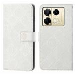 For Infinix Note 40 Pro Ethnic Style Embossed Pattern Leather Phone Case(White)