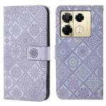 For Infinix Note 40 Pro Ethnic Style Embossed Pattern Leather Phone Case(Purple)