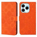 For Infinix Note 40X 5G Ethnic Style Embossed Pattern Leather Phone Case(Orange)