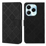 For Infinix Note 40X 5G Ethnic Style Embossed Pattern Leather Phone Case(Black)