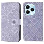 For Infinix Note 40X 5G Ethnic Style Embossed Pattern Leather Phone Case(Purple)