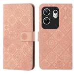 For Infinix Zero 30 4G Ethnic Style Embossed Pattern Leather Phone Case(Pink)