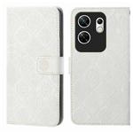 For Infinix Zero 30 4G Ethnic Style Embossed Pattern Leather Phone Case(White)